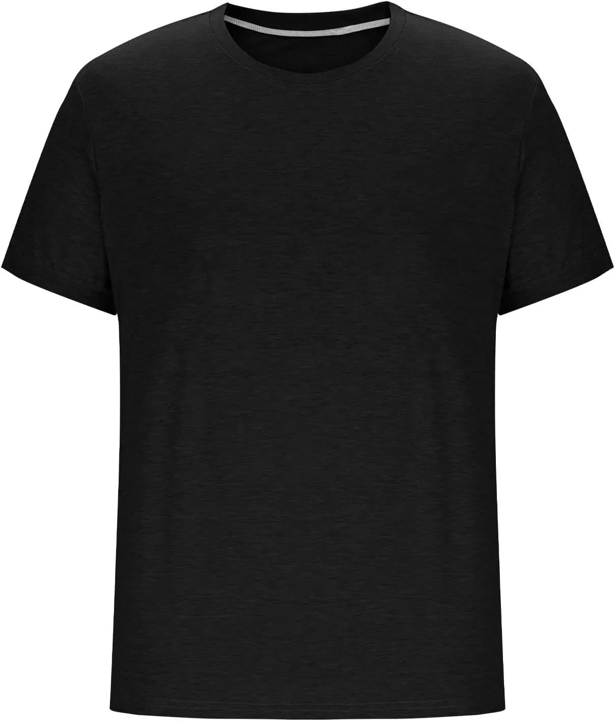 Мужская беговая футболка с круглым вырезом, Black — фото 4