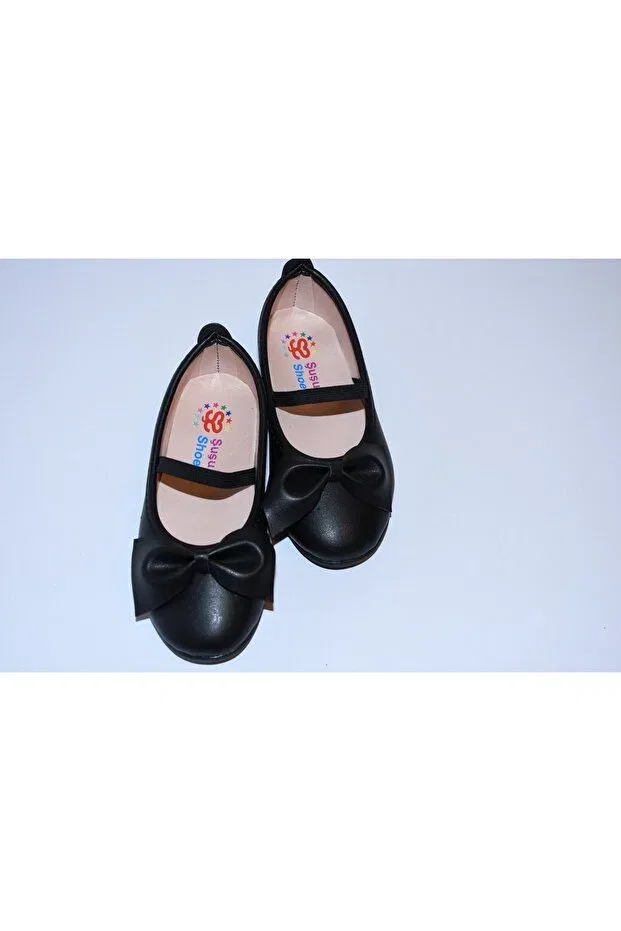 Детские балетки для девочек с коротким каблуком Şuşu Shoes, Black