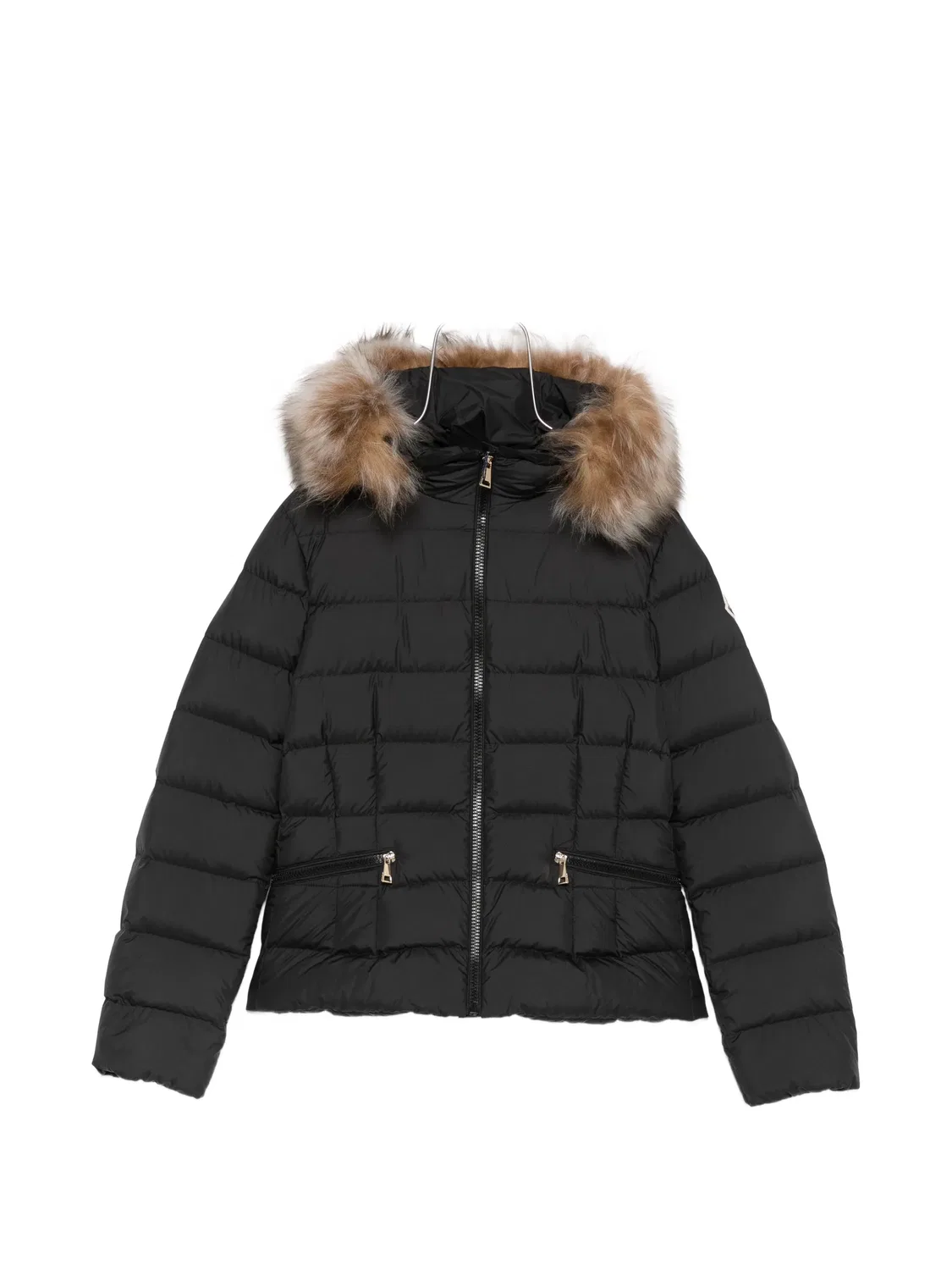 Стеганое пальто Moncler Enfant, черный