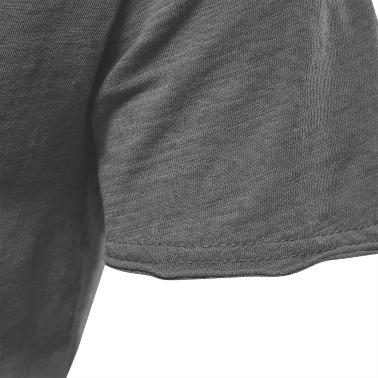 Мужская футболка с V-образным вырезом из хлопкового трикотажа, Dark Gray — фото 2