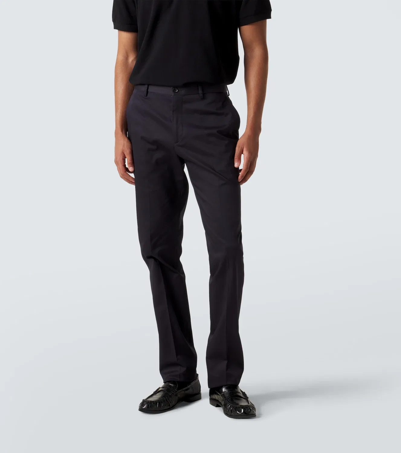 Зауженные брюки из смесового хлопка ETRO, синий — фото 3