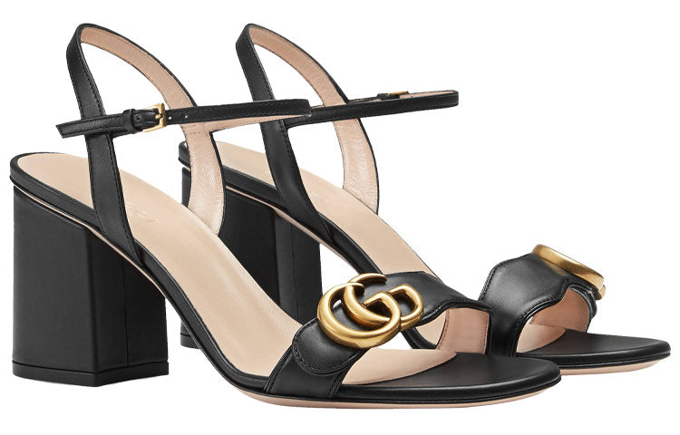 Сандалии (WMNS) Gucci G Heel Sandals 'Black' — фото 3