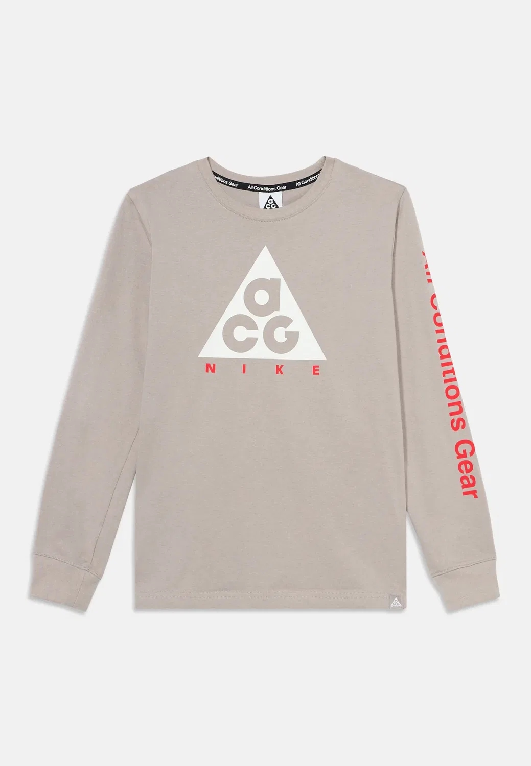 Футболка унисекс с длинными рукавами Nike Acg, College Grey