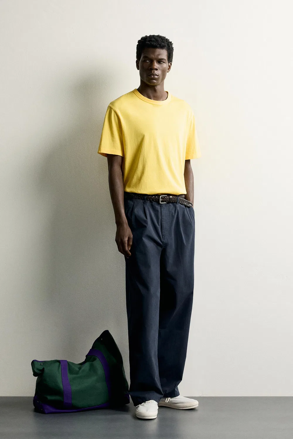 Удобные брюки-чиносы стандартного кроя ZARA, Navy blue
