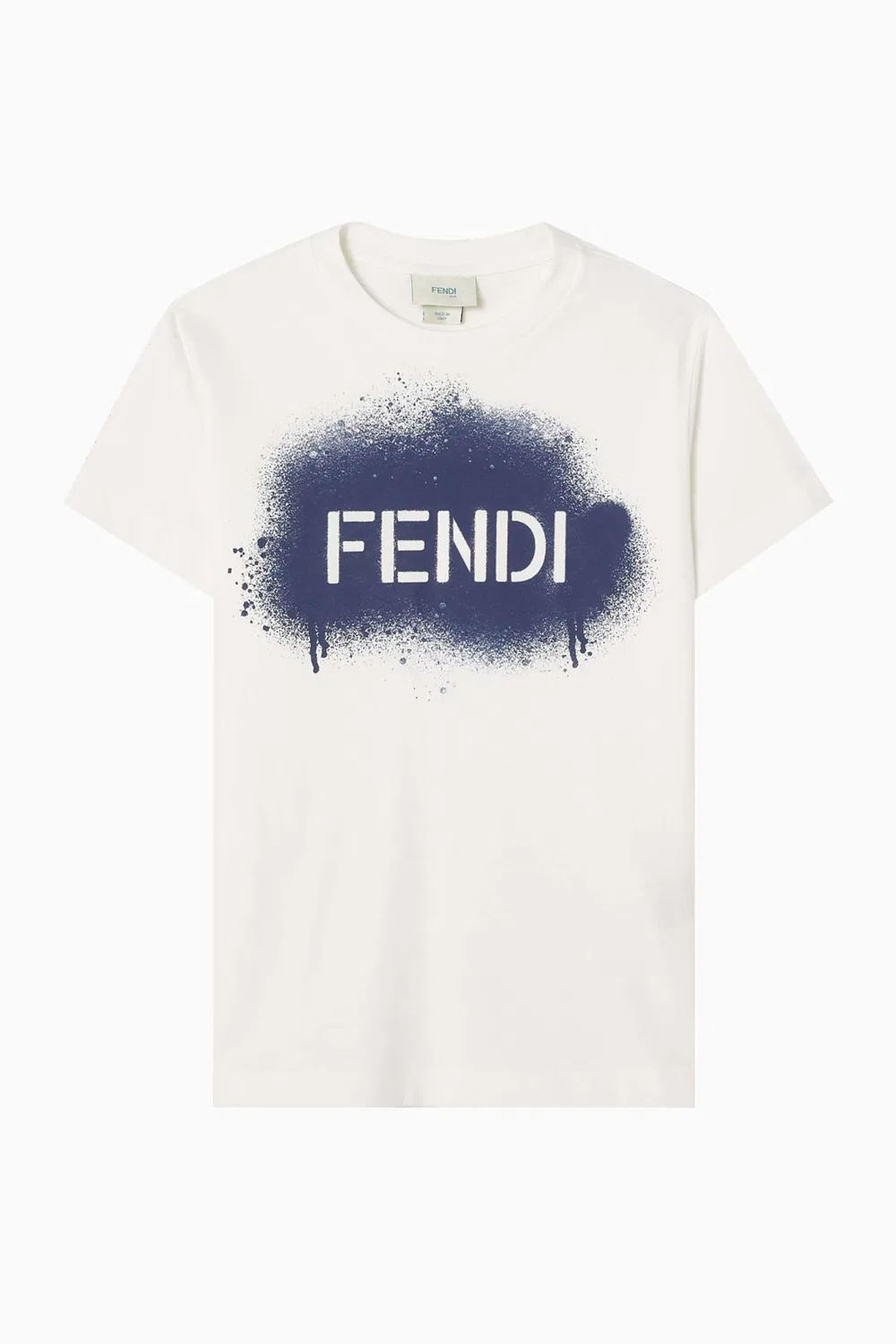 Футболка с принтом-спреем в логотипе Fendi, белый