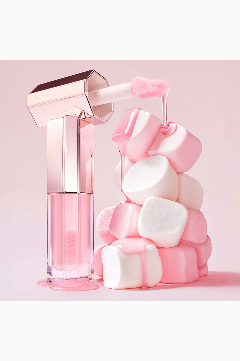 Блеск для губ увлажняющий Idôle Juicytreat Juicy Oil-in-Gloss Lancôme, розовый — фото 3