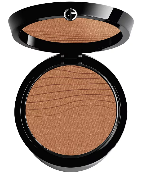 Светящаяся шелковистая прессованная фиксирующая пудра Armani, 9 (tan to deep with pink undertones)