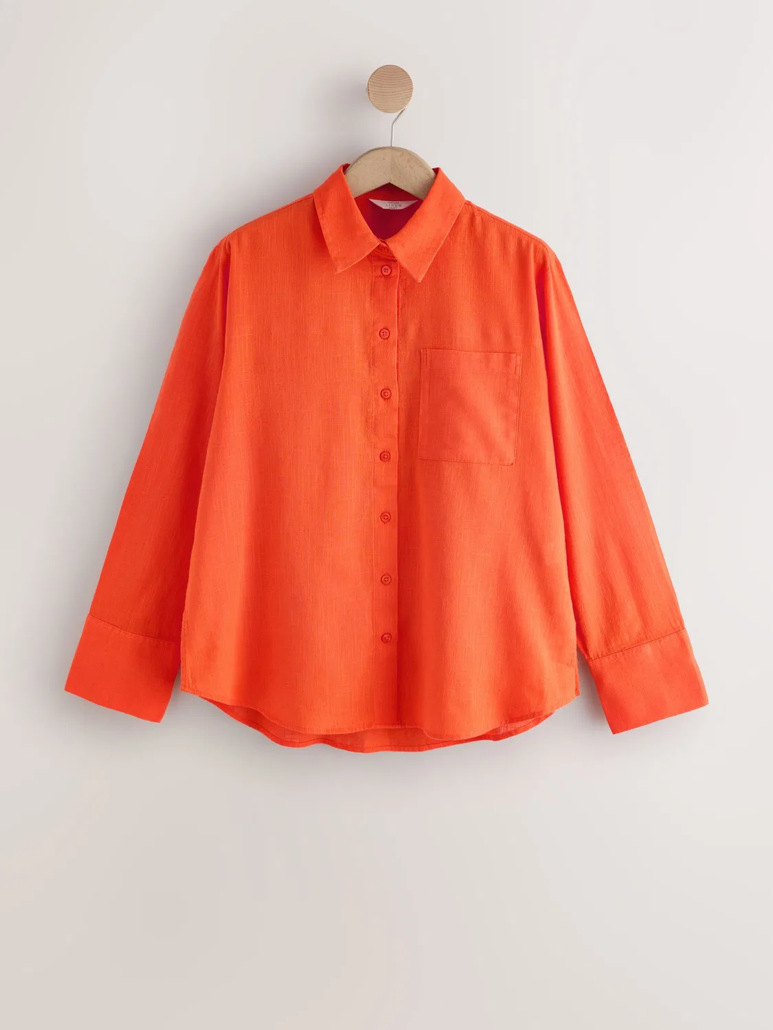 Рубашка с длинным рукавом Relaxed Fit Next, Orange — фото 4