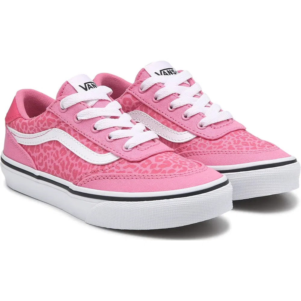 Детские низкие кроссовки Brooklyn Vans, Pink/Leopard