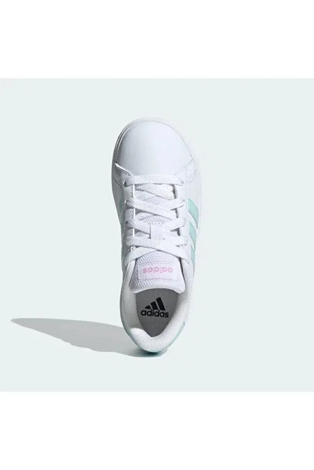 Детские кеды для девочек с принтом Grand Court 2.0 K White Adidas, 43 — фото 2