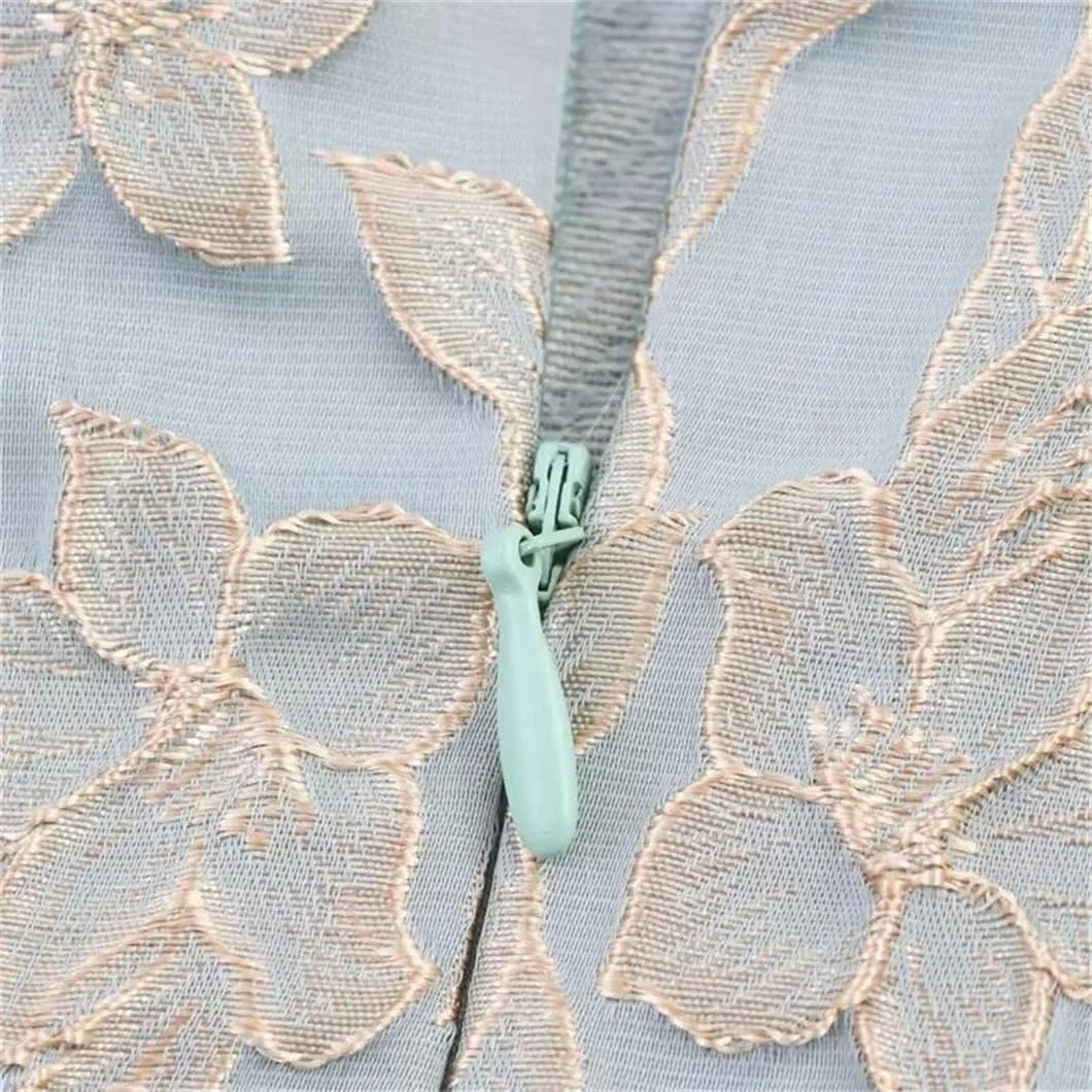 Женское мини-платье с цветочным жаккардом Generic, Pic Color — фото 2