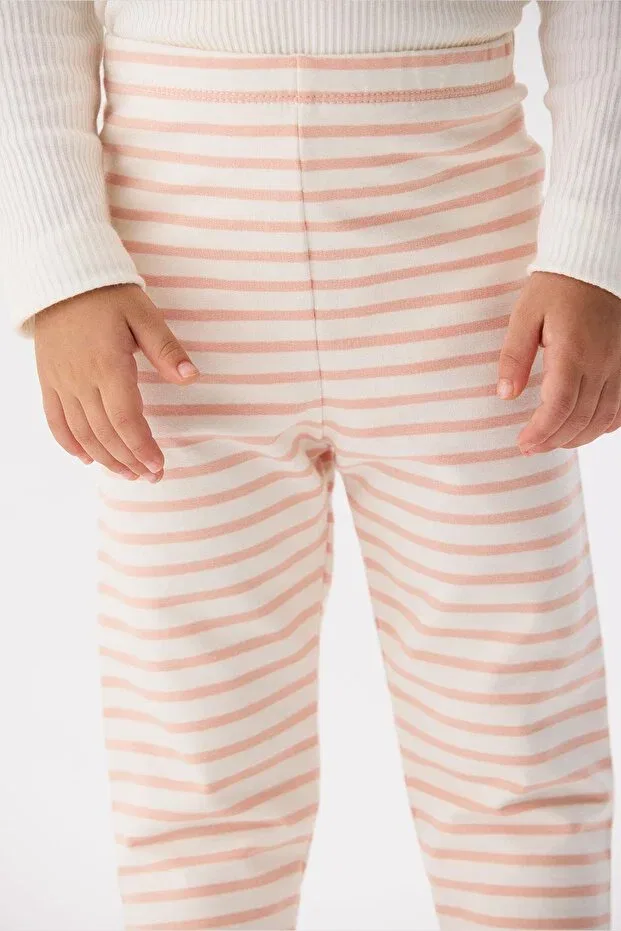 Детские леггинсы для девочек полосатые Tyess Basic, Lined — фото 3