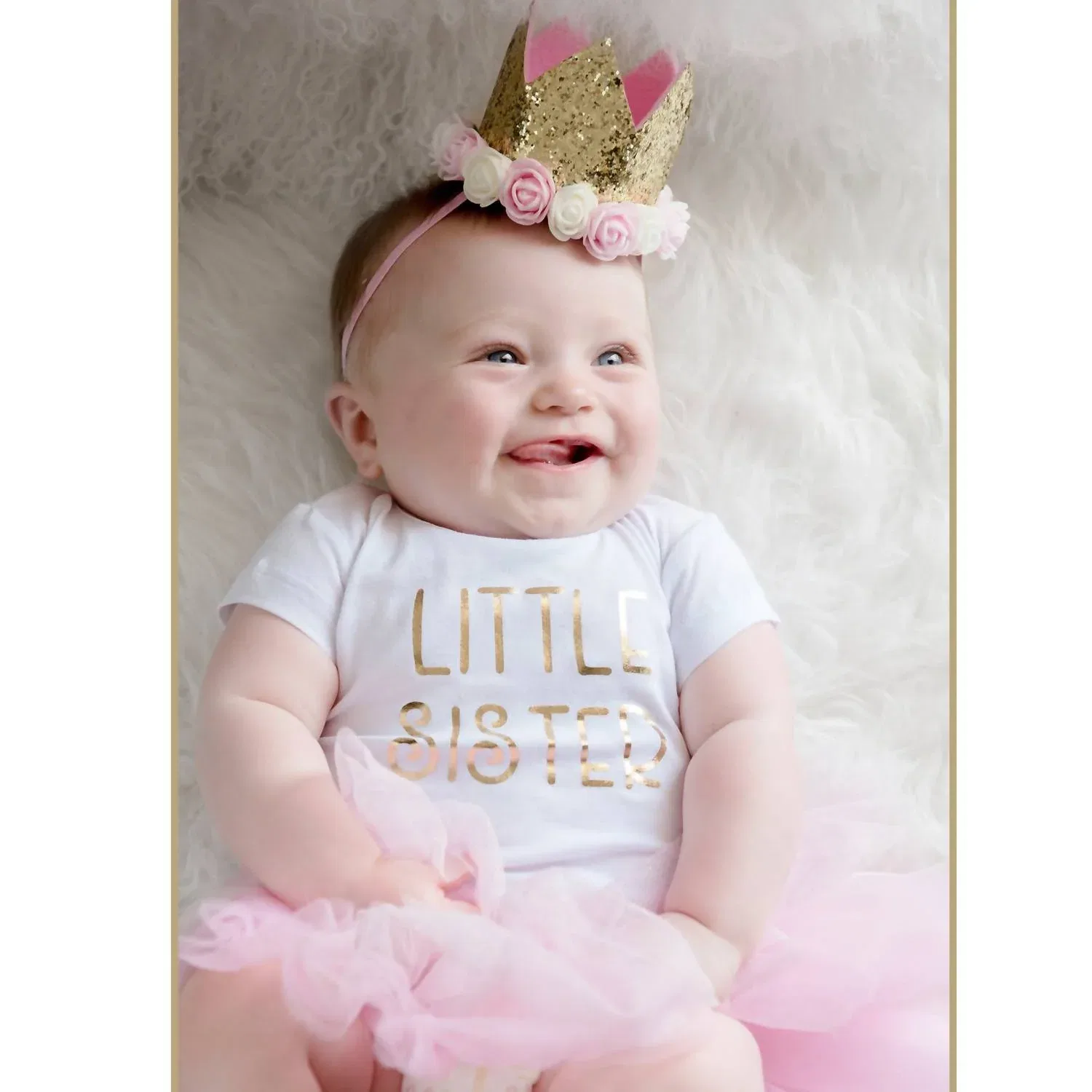 Детская футболка для девочек Little Sister SWEET wink, White — фото 2