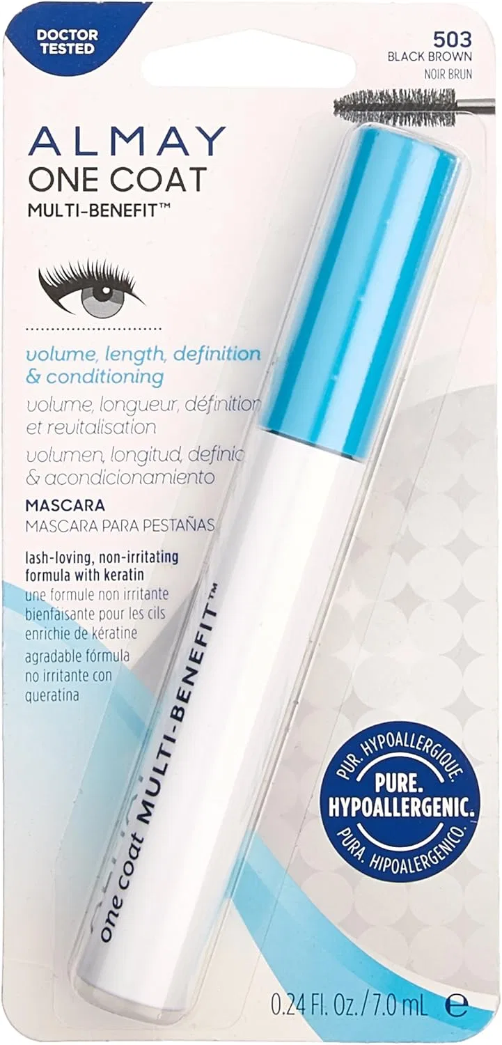 Тушь для ресниц Almay One Coat Multi-Benefit 5 мл, черно-коричневая — фото 2