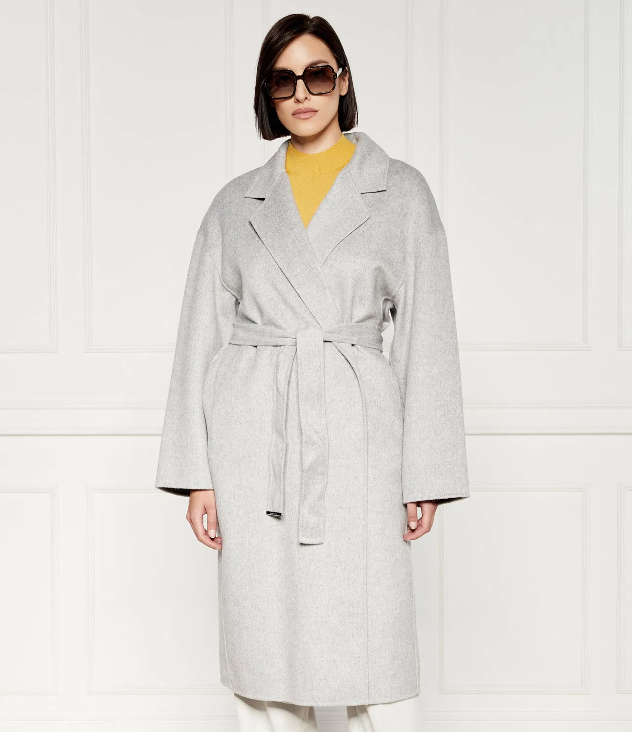 Пальто из шерсти Calvin Klein, Grigio — фото 3