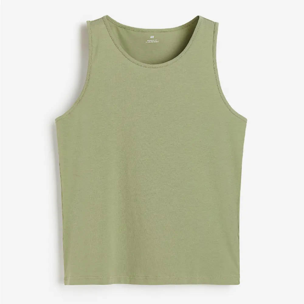 

Майка H&M Regular Fit Tank, зеленый