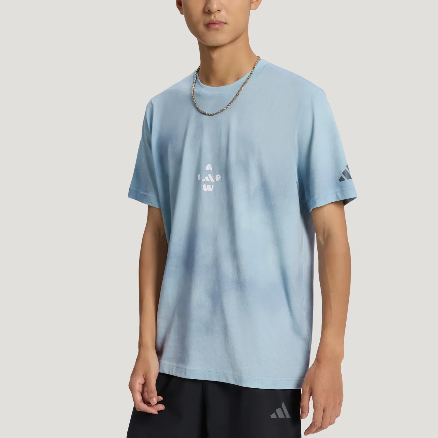 Футболка Adidas с круглым вырезом, Gray Blue — фото 4