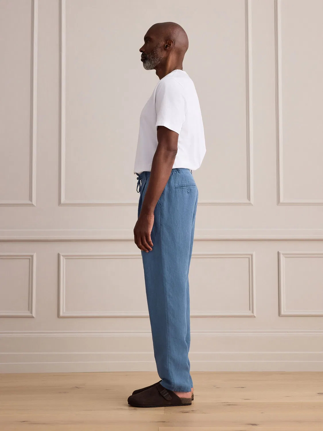 Брюки чинос со складкой, Regular Tapered Fit, Signature Next, светло-голубой — фото 3