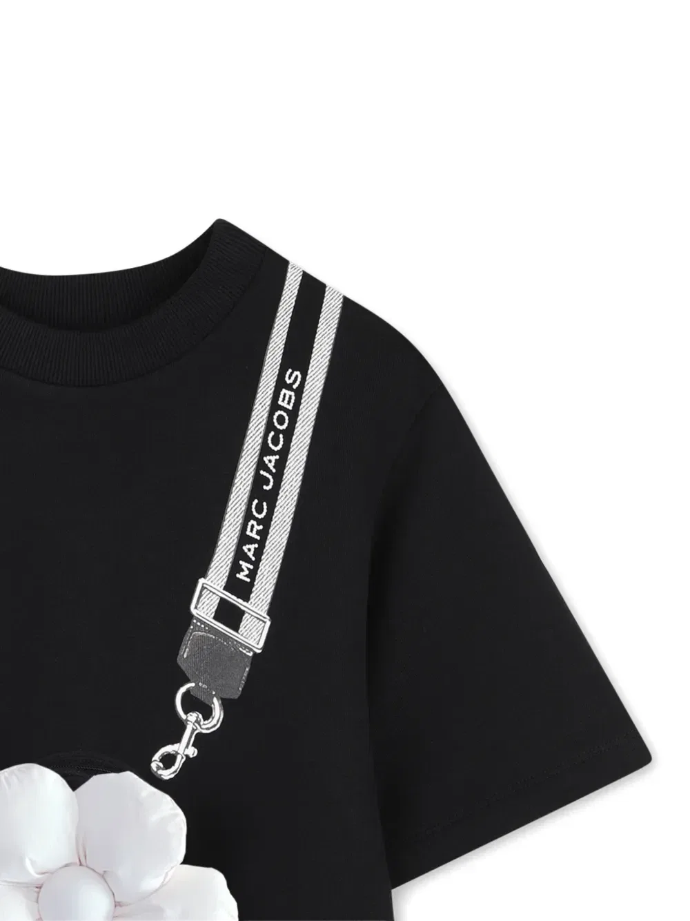 Платье с короткими рукавами Marc Jacobs Kids, черный — фото 3