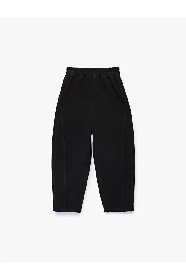 Детские брюки для девочек капри с эластичным манжетом Koton, Black — фото 4