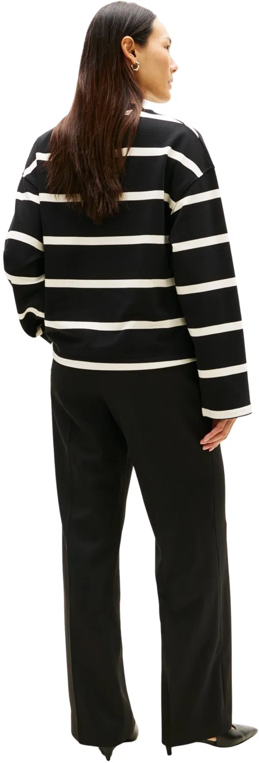 Женский свитшот с принтом TH Script Mdrn Terry Swtshrt Tommy Hilfiger, Black (Black/ Calico Stp) — фото 2