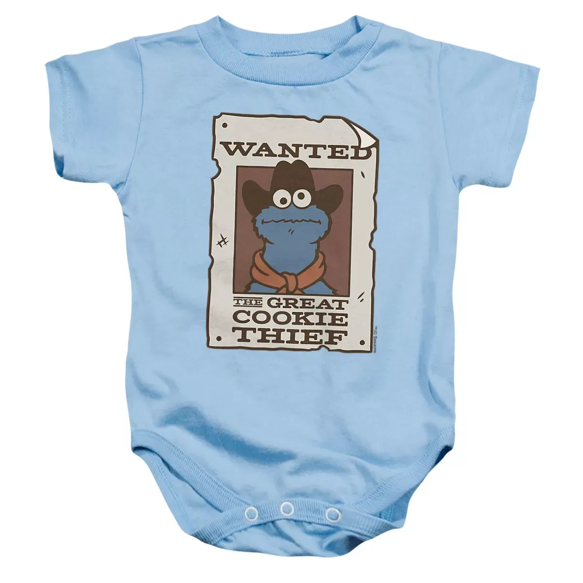Детское боди для девочек с коротким рукавом Sesame Street, Light Blue