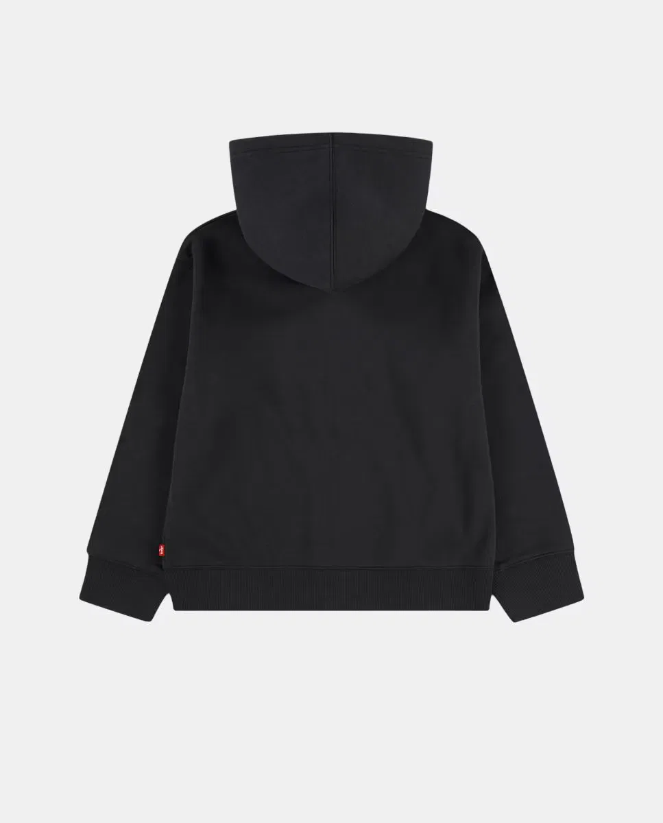 Детская худи с капюшоном и полной молнией Levi's Essential Negro — фото 2