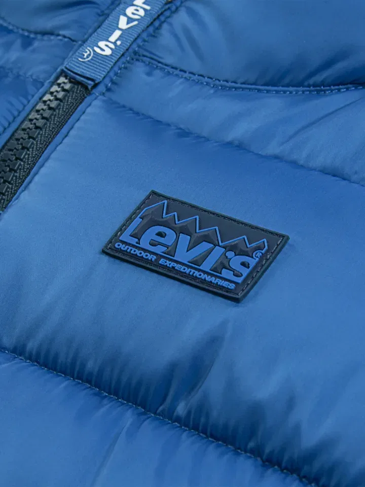 Стеганая куртка с капюшоном, Levi's Kids, синий — фото 3