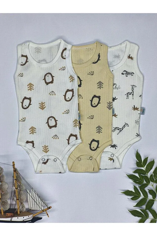 Детское боди для мальчиков с принтом 3-Pack Lifa Kids, White — фото 2
