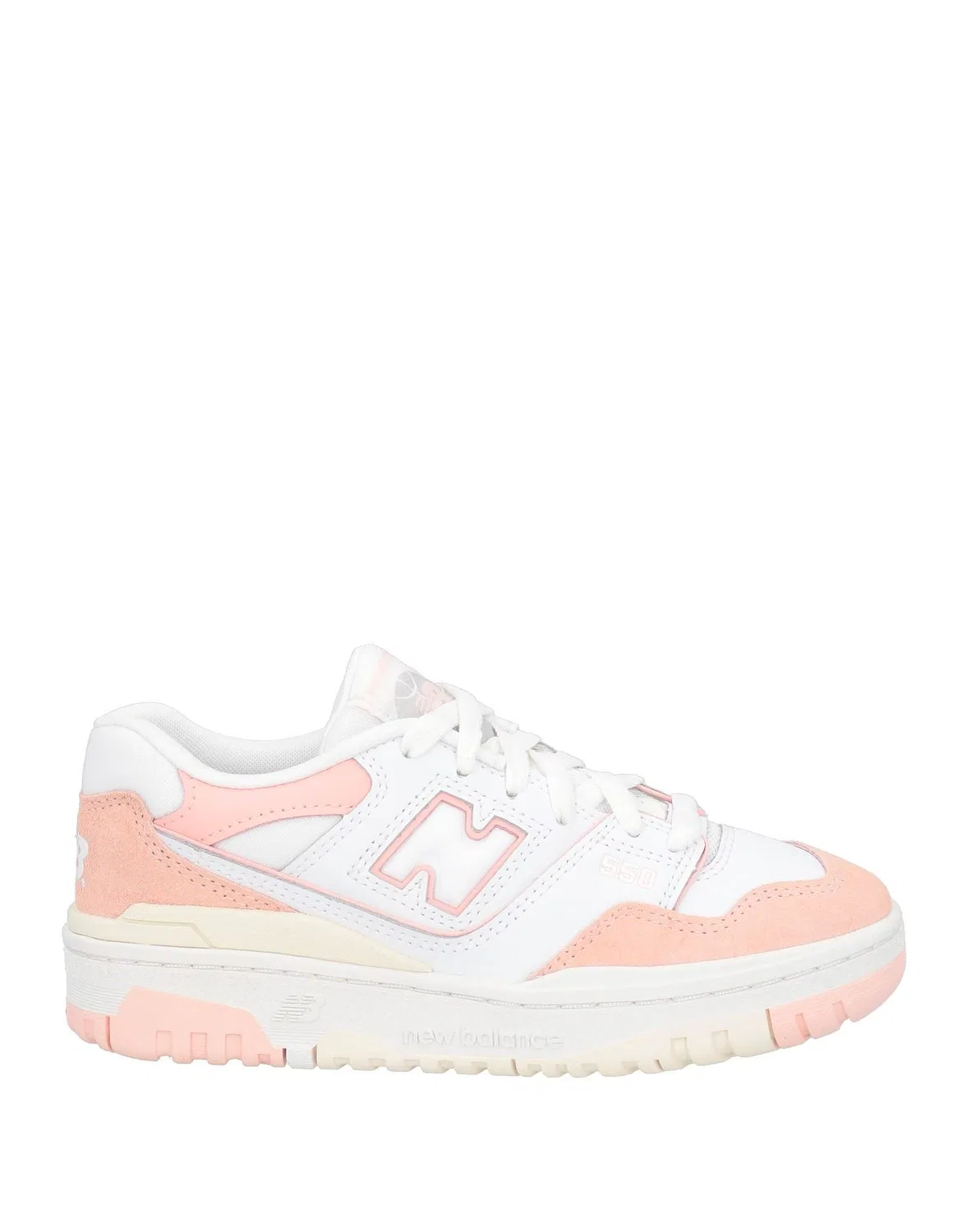 Детские кроссовки для девочек с отделкой из замши 550 New Balance, светло-розовый