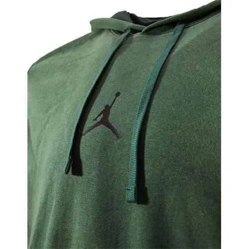 Мужское тренировочное худи с капюшоном Air Jordan Dri-FIT Air Fleece Nike, Цвет: Зеленый — фото 4