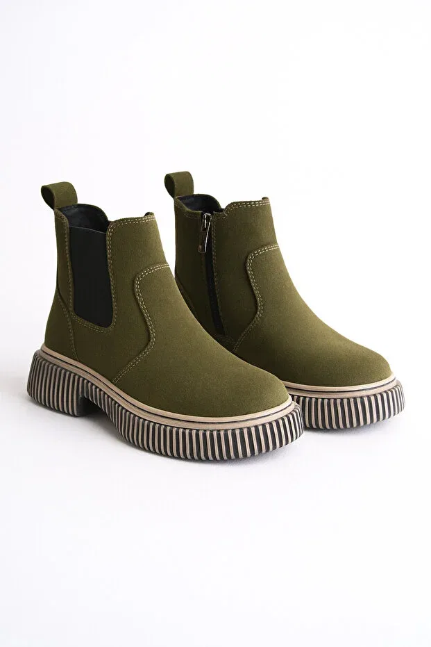 Детские ботинки для девочек на толстой подошве Chelsea Zilvana, Khaki