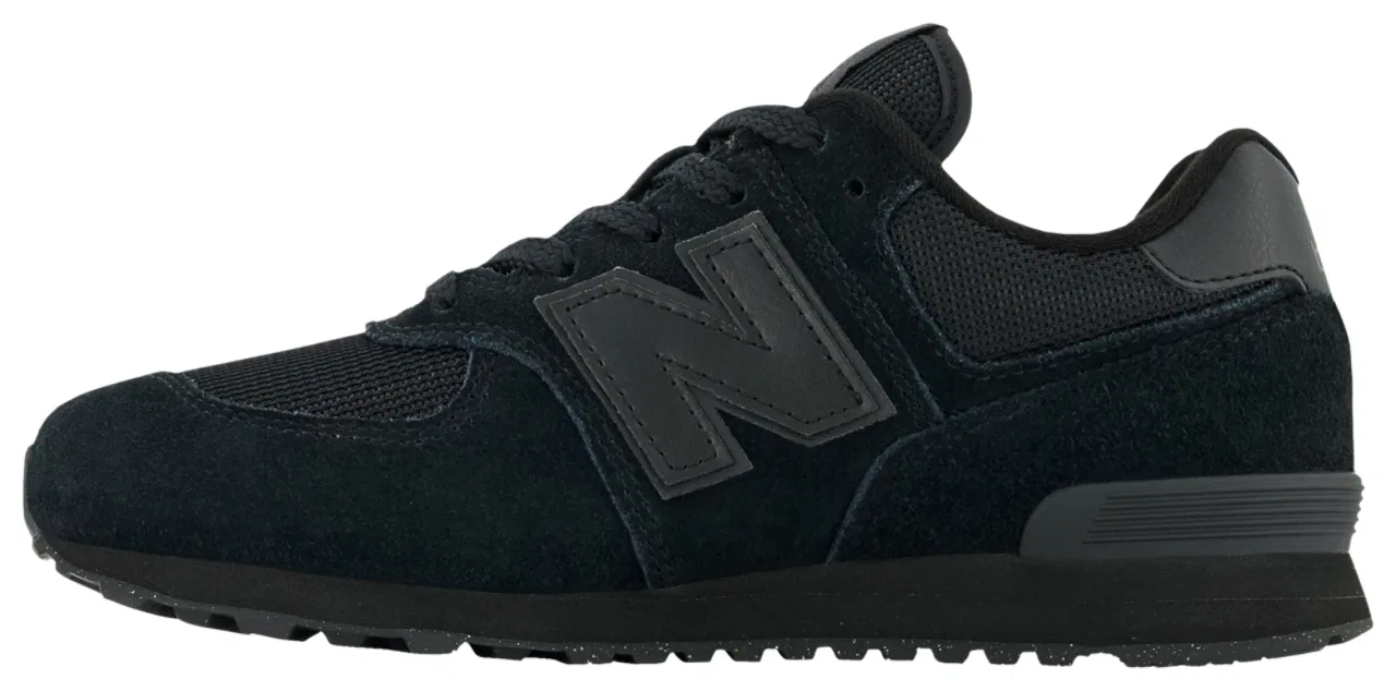 Детские кроссовки для мальчиков с ENCAP-подошвой 574 Evergreen New Balance, Black/Black — фото 3