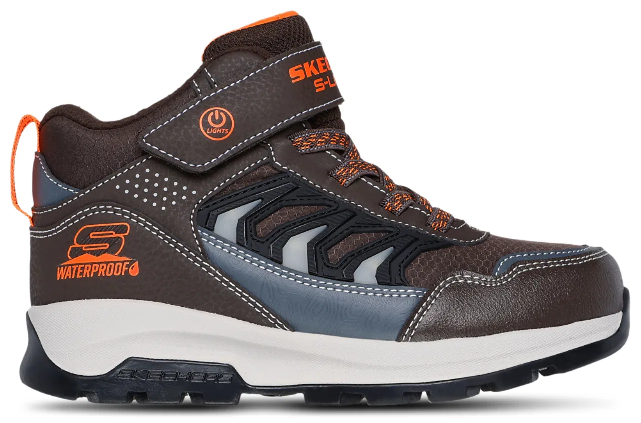 Детские кроссовки для мальчиков с подсветкой Storm Blazer-Glow Roam Skechers, Brown