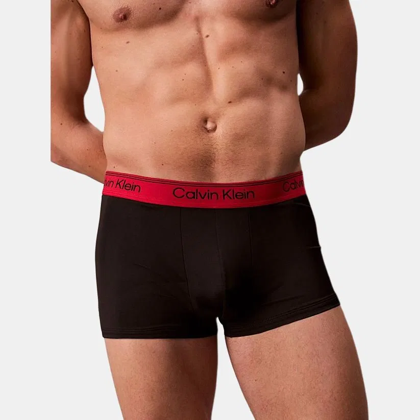 Мужские боксеры с логотипом на поясе, комплект из 3 штук, Calvin Klein, Black — фото 3