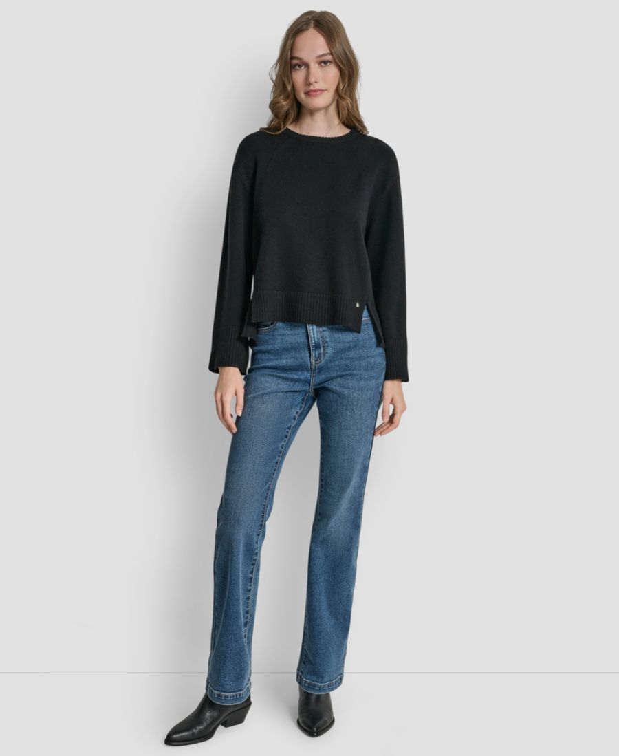 

Женский свитер с асимметричным низом DKNY Jeans, Black