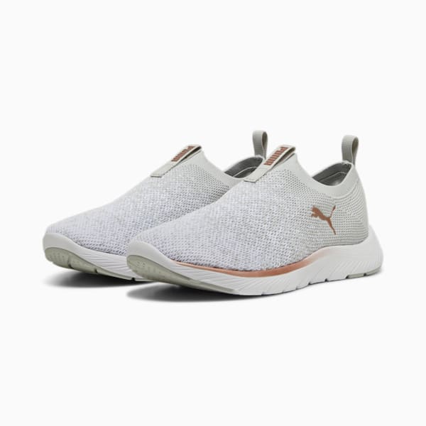 Женские туфли без застежек Softride Remi Slip-On Knit Puma, серый — фото 4