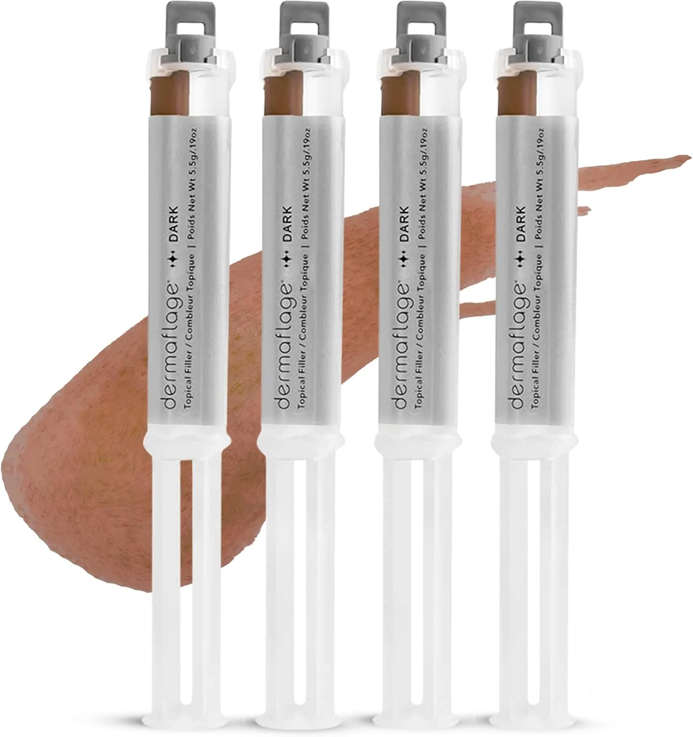 Набор для филлера Dermaflage для заполнения рубцов, 4 аппликатора., Dark