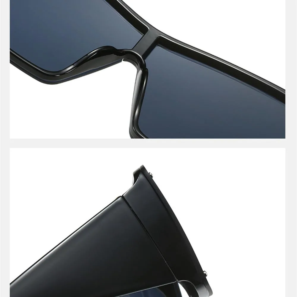 

Солнцезащитные очки LVTFCO увеличенного размера для мужчин и женщин, модные солнцезащитные очки с цельными линзами, защита от УФ-излучения UV400, C1black