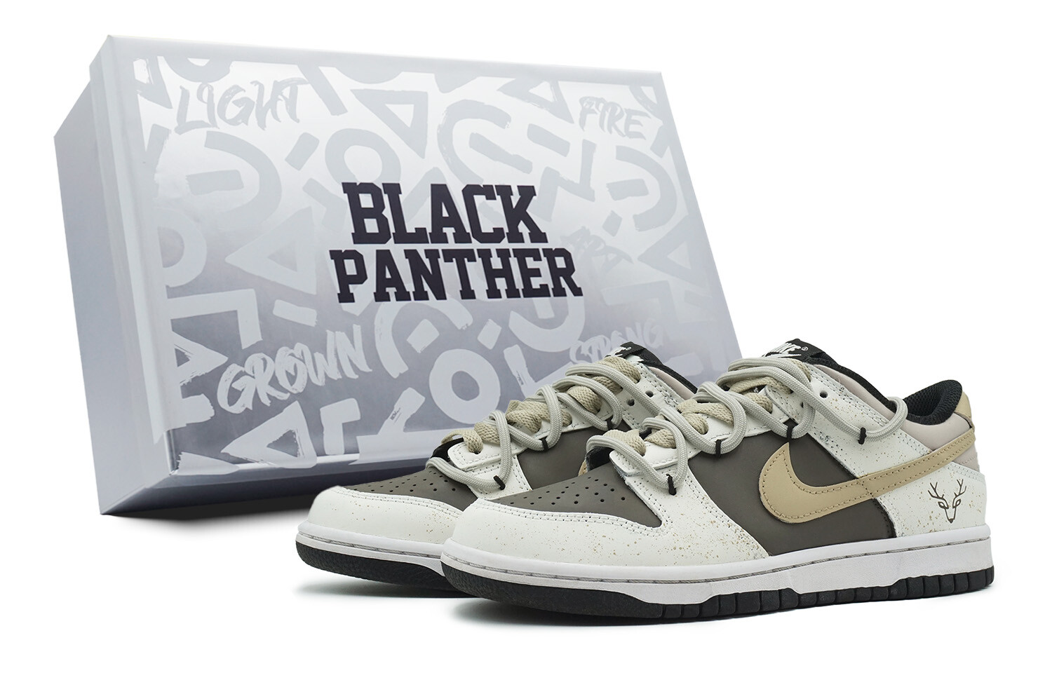 

Кроссовки Nike Dunk Skateboarding Shoes Men Low-top White/brown/yellow, белый