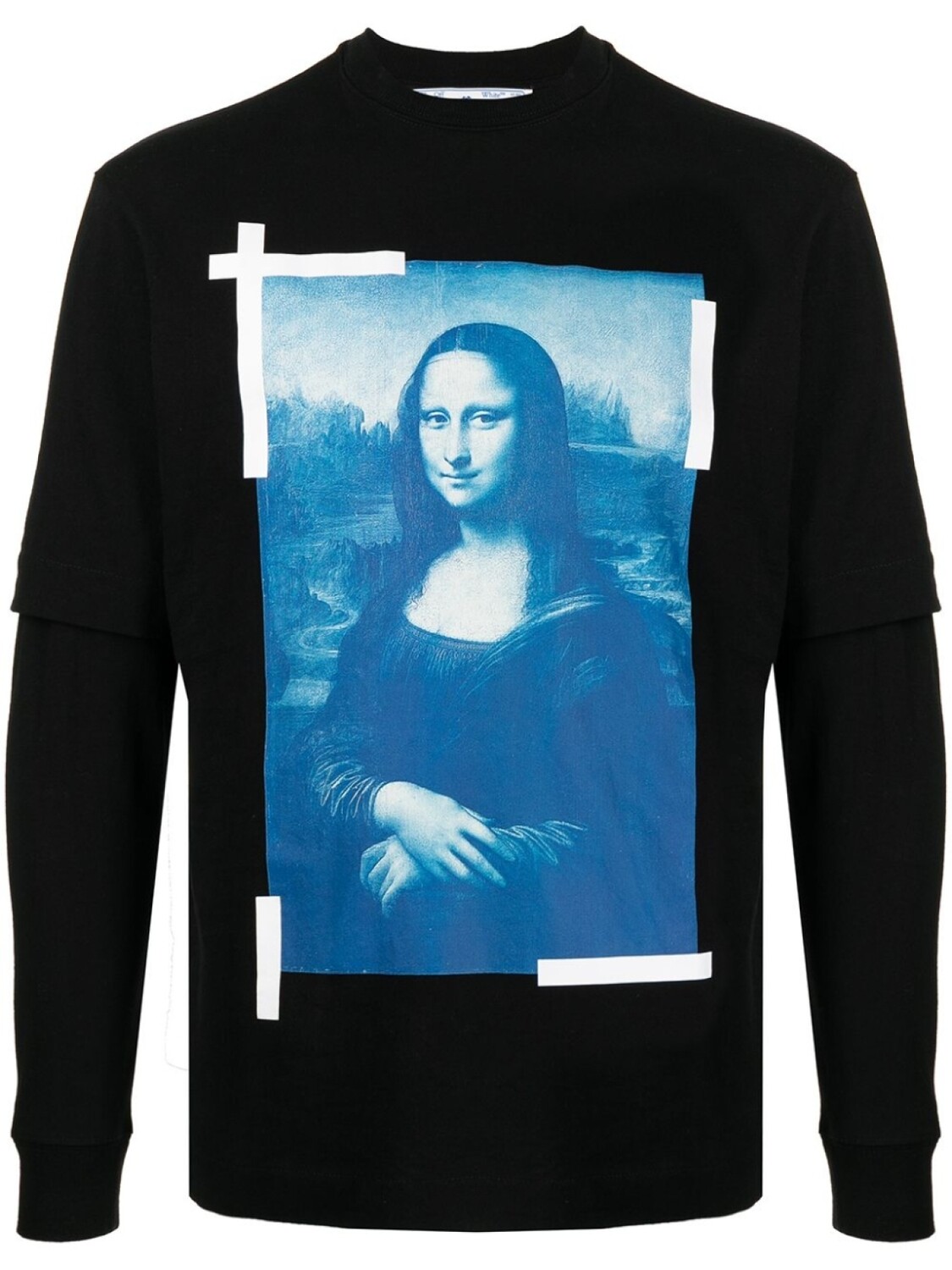

Футболка с длинными рукавами и принтом Monalisa Off-White, черный