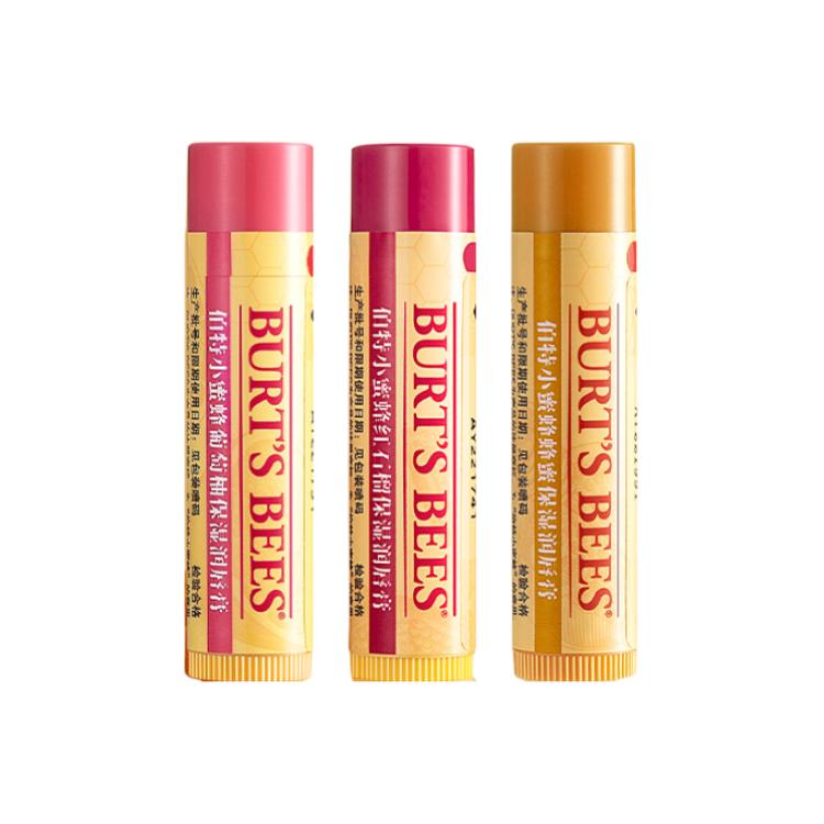 

Бальзам для губ American Bert Bee Ace: подтягивающий, увлажняющий, предотвращающий сухость и растрескивание 4,25 г/стик Burt'S Bees, three-piece set: pomegranate lip balm 4.25g+grapefruit lip balm 4.25g+mel lip balm 4.25g