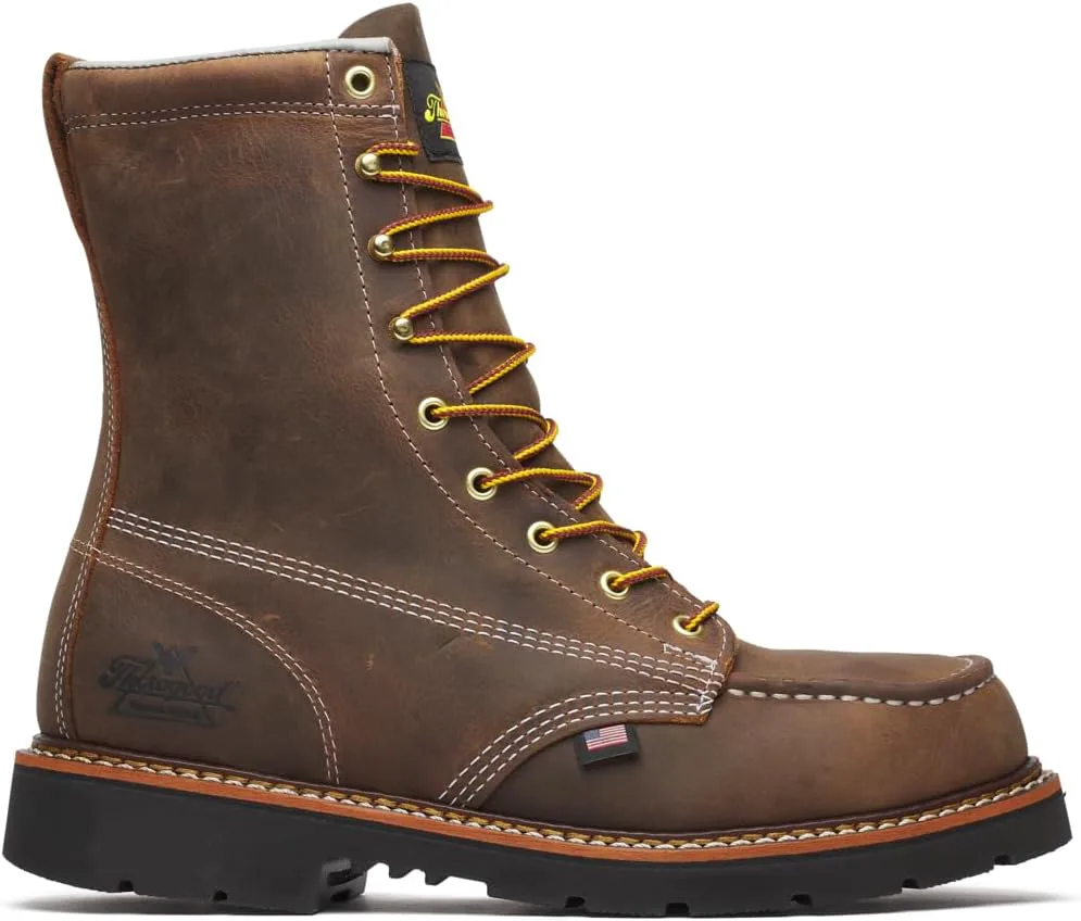Ботинки Thorogood 8” Moc Toe для мужчин, промышленные и строительные ботинки, прочная кожа, противоскользящая подошва, удобная посадка, черный — фото 2