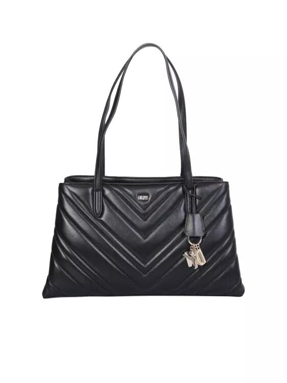 

Кожаная сумка шоппер madison Dkny, черный