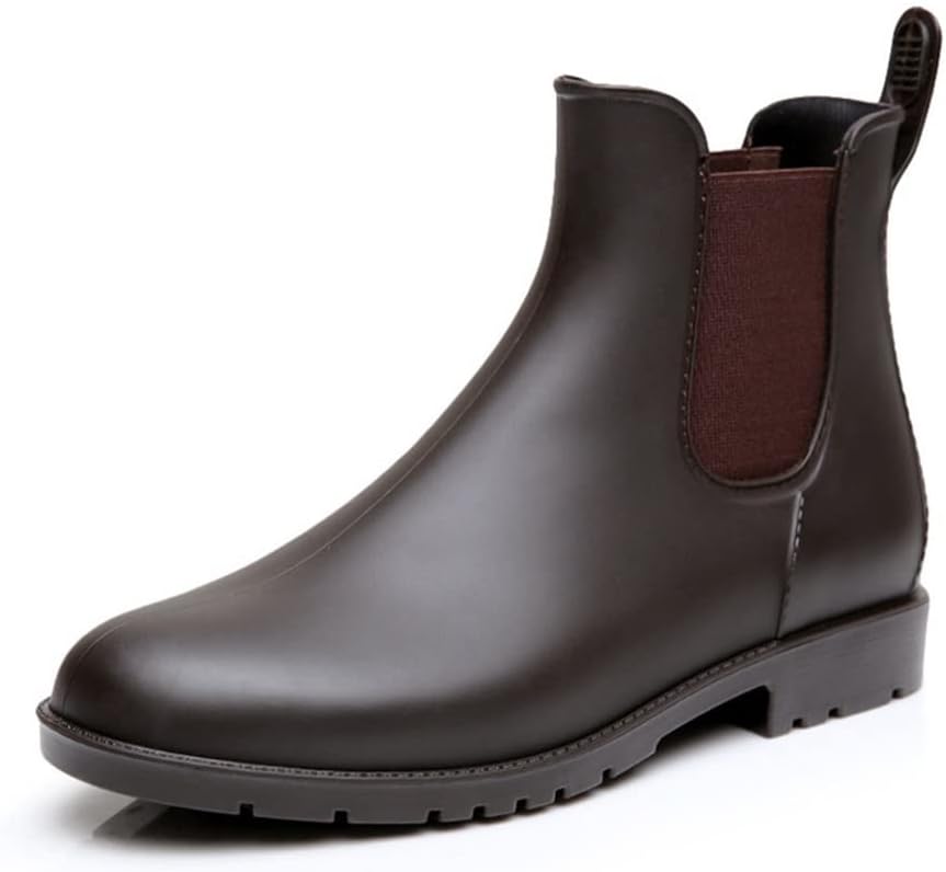 

Мужские ботинки челси с эластичными боками, износостойкие, водонепроницаемые, противоскользящие, модные Xjsdjhount, коричневый