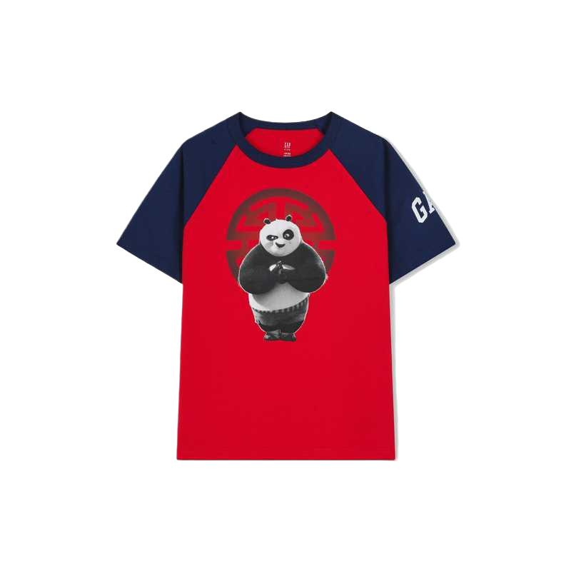 

Футболка x Kung Fu Panda для детей GAP, Green White Color Block