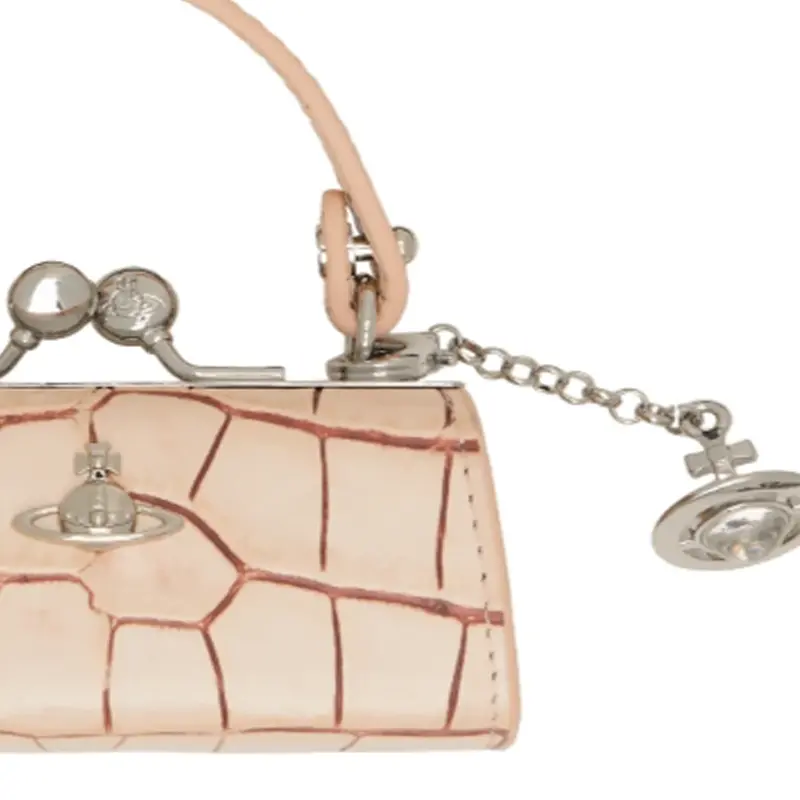Кошелек для монет из телячьей кожи женский розовый Vivienne Westwood, Set (Bag) — фото 4