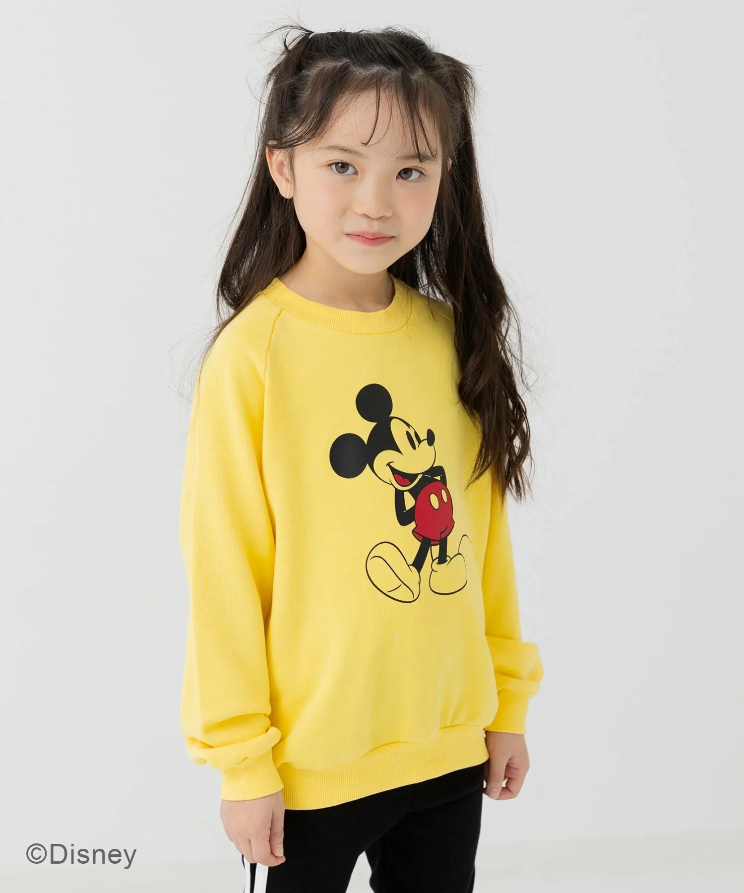 Толстовка из флиса с пигментными вставками Disney, mustard