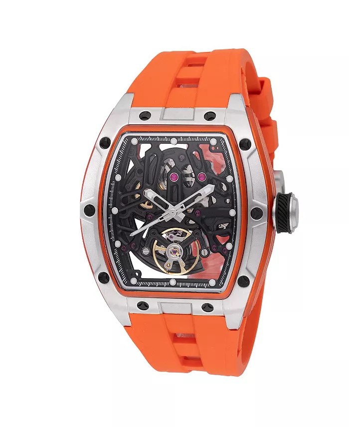 

Мужские часы 49033 S1 Rally Automatic с черным циферблатом и тремя стрелками Invicta, оранжевый