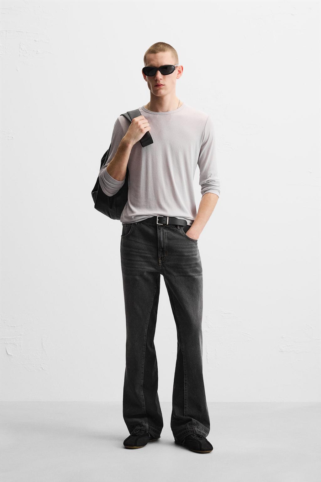 

Джинсы расклешенного кроя ZARA, черный